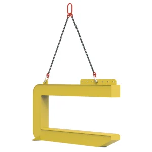 C-Shaped Adjustable Alloy Steel Lifting Tool Plate Retractable Spreader Yellow Coil Slings Fixture