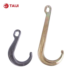 Heavy-Duty Alloy J-Hook Big Opening, Multiple Sizes, Impact & Wear Resistant for Mining, Compatible with Chains & Lifting Straps