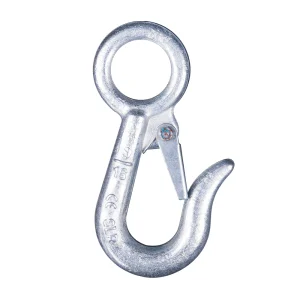 Alloy Steel Heavy Duty Sling Hook for Industrial Cranes with Locked Red Rotating Eye Gourd and Custom Logo Option