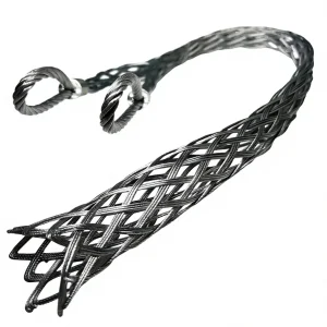 Upgrade Heavy Steel Cable Mesh Pulling Grip Double Head Cable Pulls Made in China (D 1.18-1.54″ L 0.8m/31.5″)