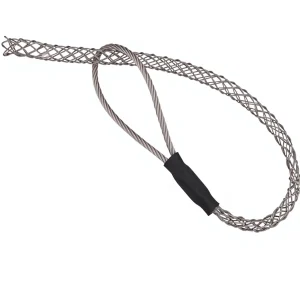 VGongTech Cable Pulling Grip Sock Kit Galvanizing Steel Antislip Pipe Wire Pulling Grips Lassos Set Flexible Eye Mesh Rope Black