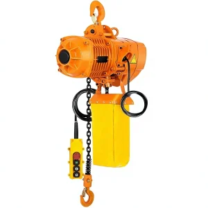 Single Phase Electric Chain Hoist 2200Lbs/1 Ton 10ft Lift Height Double Chain Sling Pendant Control 110V