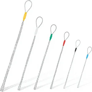 6-Piece Galvanized Steel Cable Puller Socks 4-25mm Grip Kit for Wire Mesh and Heavy Cables with Customized Support and Warranty