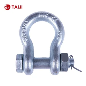 Heavy Duty US G2130 Alloy Steel Anchor Shackle, Electro Galvanized Impact Resistant Stable Force Marine Rigging Fitting