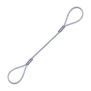 High Quality Galvanized Press Buckle Wire Rope Sling, Flexible Anti-Rust Steel Cable for Industrial Lifting, Customizable Sturdy