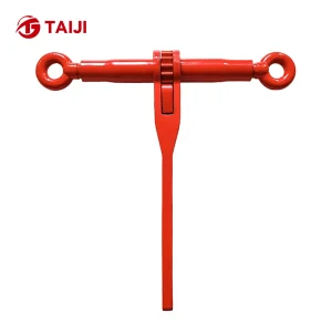 Heavy-Duty Heavy Industry Alloy Steel Red Spring Ratchet Chain Load Binder with Sling Hook Tension Style
