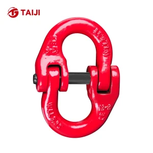 Premium Heavy Duty G80 Alloy Steel Coupling Link, Red Painted Chain Connecting Link for Lifting Fittings, Quality Assured