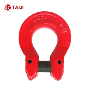 Alloy Steel Sling Hook for Industrial Cranes Zinc Material Ohm-Shaped Ring Swivel Neck Hook with Lock