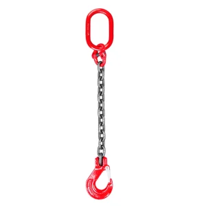 G80 1-Leg Chain Sling, Comp Price, Impact-Res&High Load for Port/Term, Corr-Res for Saltwater&Humid, Heavy Cargo Lift