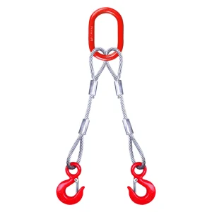 Customized 2-Leg Wire Rope Sling Hook and Loop Factory Direct Sales for Slings